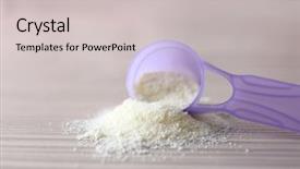  Presentation with baby formula - Presentation design consisting of baby milk formula background and a light gray colored foreground