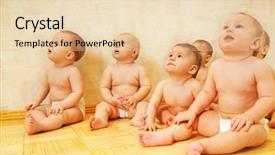  Presentation with toddlers - Presentation with baby nappies - group of adorable toddlers looking background and a lemonade colored foreground