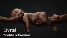  Presentation with baby sleeping - Cool new presentation with baby-newborn-sleeping-on-parents backdrop and a wine colored foreground