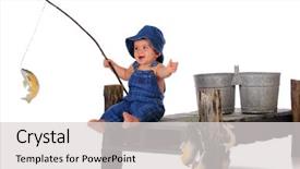  Presentation with baby oxigen - PPT layouts featuring baby on a dock delighted background and a light gray colored foreground