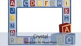  Presentation with babies - Audience pleasing presentation theme consisting of baby pictures - colorful alphabet photo frame backdrop and a light blue colored foreground