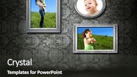  Presentation with silver frames - Amazing theme having baby pictures - room with silver frames holding backdrop and a  colored foreground