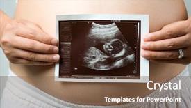  Presentation with woman child - Cool new PPT theme with baby pictures - shot of a pregnant woman backdrop and a tawny brown colored foreground