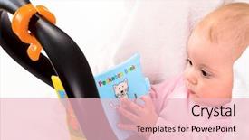  Presentation with toy story - Cool new presentation theme with baby playing with story book backdrop and a lemonade colored foreground