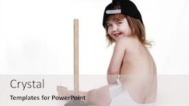  Presentation with crack - Beautiful slide deck featuring baby plumber's crack backdrop and a lemonade colored foreground