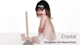  Presentation with crack - Theme featuring baby-plumber-s-crack background and a lemonade colored foreground