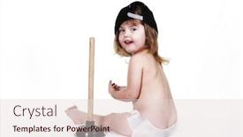  Presentation with crack - Presentation theme consisting of baby-plumber-s-crack background and a lemonade colored foreground