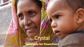  Presentation with indian - Slides enhanced with baby poor - indian mum with her son background and a tawny brown colored foreground