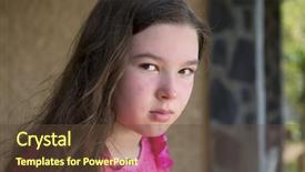  Presentation with sad child - PPT theme with baby poor - sad child near window background and a tawny brown colored foreground