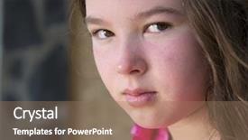  Presentation with sad child - Colorful slides enhanced with baby poor - sad child near window backdrop and a coral colored foreground