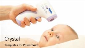  Presentation with pediatrician - Beautiful PPT layouts featuring baby portrait and pediatrician check backdrop and a lemonade colored foreground