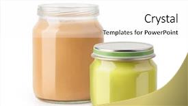  Presentation with baby food - Amazing presentation theme having baby puree isolated on white backdrop and a white colored foreground