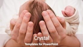  Presentation with newborn - Amazing slides having baby safety - mother holding head of her backdrop and a red colored foreground