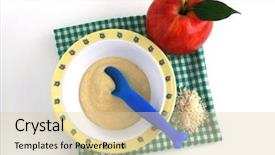  Presentation with guava fruits fresh green fruit - Colorful slide deck enhanced with baby semolina fresh fruits - healthy backdrop and a lemonade colored foreground