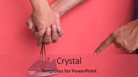  Presentation with baby shoes - Audience pleasing presentation consisting of unborn child - young pregnant couple holding newborn backdrop and a coral colored foreground