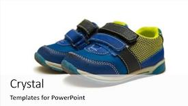  Presentation with baby shoes - Cool new presentation theme with baby shoes isolated backdrop and a white colored foreground