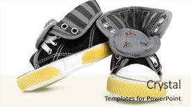 Presentation with baby shoes - PPT layouts consisting of baby shoes background and a  colored foreground