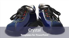  Presentation with baby shoes - Amazing theme having baby shoes backdrop and a tawny brown colored foreground