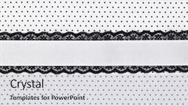  Presentation with black baby - Theme featuring baby shower invitations - black and white retro polka background and a light gray colored foreground