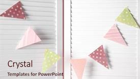  Presentation with india pakistan flags - Presentation design having baby shower invitations - festive flags hanging on folding background and a lemonade colored foreground