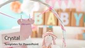  Presentation with babyshower - Theme having baby shower on blurred background background and a lemonade colored foreground