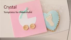  Presentation with baby shower - Presentation theme consisting of baby shower thank you card background and a lemonade colored foreground