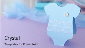  Presentation with baby shower - Audience pleasing presentation design consisting of baby shower thank you card backdrop and a light blue colored foreground