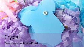  Presentation with baby shower - Slide deck having baby shower thank you cards background and a light blue colored foreground