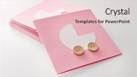  Presentation with baby shower - Theme consisting of baby shower thank you cards background and a lemonade colored foreground