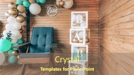  Presentation with baby shower - Presentation design consisting of baby-shower-wood-design background and a violet colored foreground