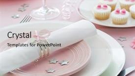  Presentation with baby shower - PPT theme having baby shower background and a light gray colored foreground