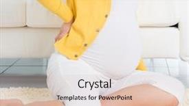  Presentation with kidneys pain or lower back - Audience pleasing slide set consisting of baby spine - back pain 8 months pregnant backdrop and a lemonade colored foreground