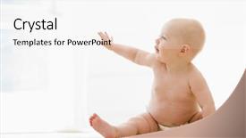  Presentation with baby ducks chicks and blocks - Colorful presentation design enhanced with baby sitting indoors backdrop and a white colored foreground