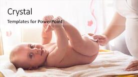  Presentation with hygiene - Amazing presentation design having baby skin with wet wipe backdrop and a white colored foreground