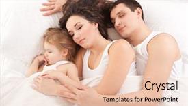  Presentation with displaying a happy mother cudd - Colorful slides enhanced with baby sleep - happy family mother father backdrop and a lemonade colored foreground