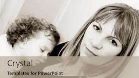  Presentation with mom baby - Slide deck featuring baby sleeping in her mom s arms background and a mint green colored foreground