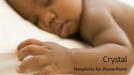  Presentation with baby sleeping - Slides featuring baby sleeping background and a coral colored foreground