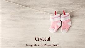  Presentation with socks - Slides featuring baby socks hanging background and a lemonade colored foreground