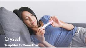  Presentation with nutrition pregnancy - Audience pleasing slide deck consisting of baby soon - young woman looking at pregnancy backdrop and a gray colored foreground