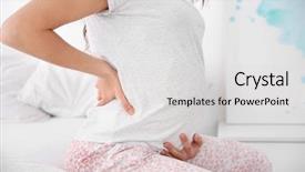  Presentation with pregnant woman in hospital - Amazing theme having baby spine - young pregnant woman having back backdrop and a  colored foreground