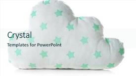  Presentation with cloud - Cool new theme with baby star - cute cloud pillow isolated backdrop and a sky blue colored foreground