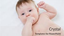  Presentation with baby - Presentation enhanced with baby-sucking-her-hand background and a lemonade colored foreground