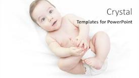  Presentation with new baby - PPT layouts with baby-the-first-year background and a white colored foreground