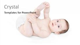  Presentation with new baby - Presentation theme having baby-the-first-year background and a white colored foreground