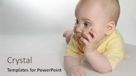  Presentation with think - Beautiful PPT theme featuring baby think backdrop and a light gray colored foreground