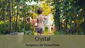  Presentation with steps - Slide set having baby toddler makes his first background and a violet colored foreground