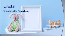  Presentation with frame - Colorful PPT theme enhanced with baby toys and frame backdrop and a light blue colored foreground