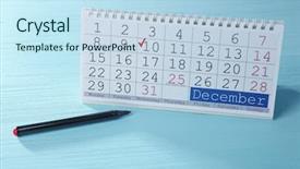  Presentation with wooden - Amazing slide deck having baby utero - calendar with marked date backdrop and a sky blue colored foreground