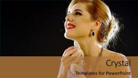  Presentation with black bear - Presentation theme with baby waiting of young woman background and a red colored foreground