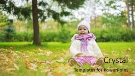  Presentation with fenway park - Amazing PPT theme having baby walk - happy little girl backdrop and a yellow colored foreground